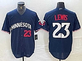 Men's Minnesota Twins #23 Royce Lewis Navy Cool Base Stitched Jersey,baseball caps,new era cap wholesale,wholesale hats
